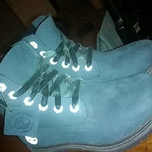 Timberland Shoes - Pair of Teal Timberlands